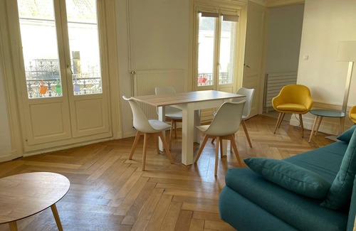 Besancon Apartment | Elegant 2-Bedroom Retreat in Saint Amour with Family Perks