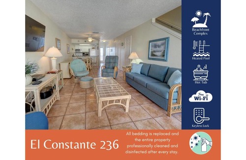 Corpus Christi House | El Constante 236: Oceanfront Bliss with Pool and Hot Tub
