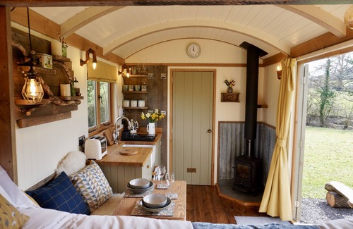 Trusham Cabin | Cozy Elder - Little Ash Shepherd's Hut for Family Getaways