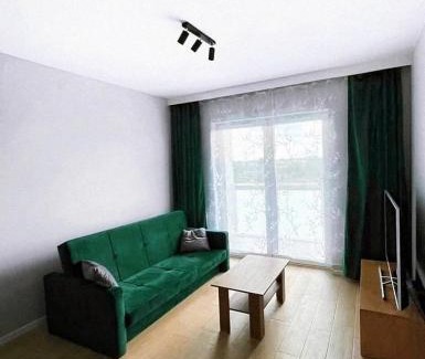 gmina Czernica Apartment | Chic 1-Bedroom Flat with Balcony Near Wrocław, Rated 9.2