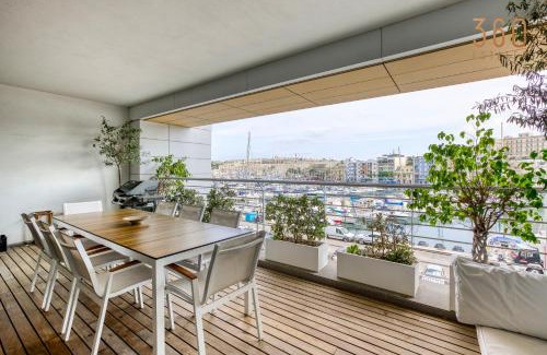 Ta' Xbiex Apartment | Elegant LUX Home with Breathtaking Views by 360 Estates