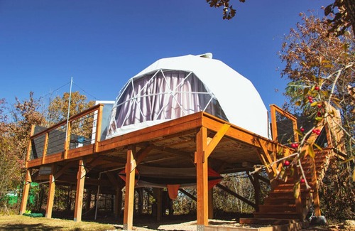 Athens House | Eco-Friendly Geo Dome with Pool and Lake View