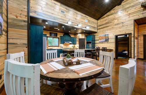 Bouvet Island Cabin | Pet-Friendly Elkhorn on the Creek with Hot Tub & Pool