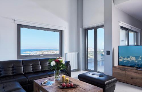 Kato Galatas Villa | Seaside Retreat at Elysium Seaview Oasis with Hot Tub & Pool