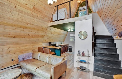 Pocono Summit Cabin | Enchanting A-Frame Cabin with Hot Tub and Firepit Awaits