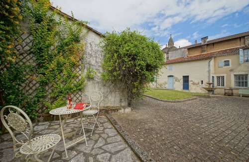 Riberac Villa | Inviting Mansion with Heated Pool and Peaceful Garden Oasis