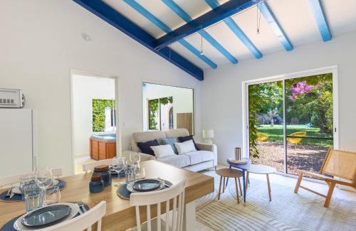 Bedarrides Villa | Escapade Jacuzzi & Vignes - 10min Châteauneuf-du-Pape - Cocon climatisé - Piscine et jardin partagés - 15min Avignon - Parking privé gratuit - Calme et charme provençal