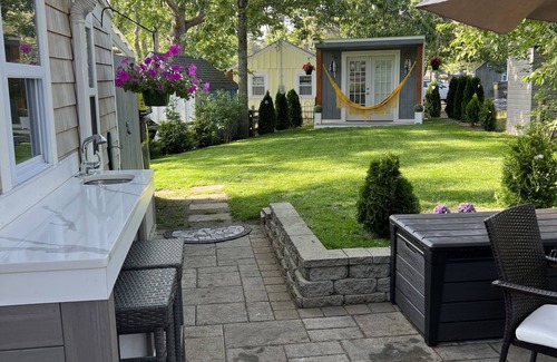 Dennis Port Cottage | Idyllic Cape Cod Cottage Retreat with Ocean View & Spa