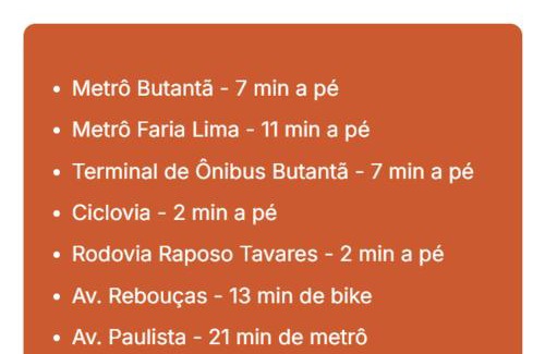 Butanta Apartment | Estúdio em São Paulo, Butantã, Próximo à USP e ao Metrô