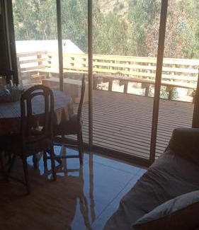 Hualane Ski Chalet | Relax at Cabaña Don Pepe with Ocean Views & Hot Tub