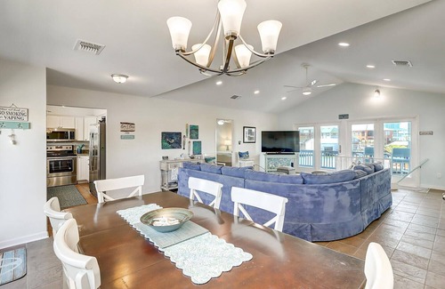 City-by-the Sea House | Estes Oasis: Canal Front Home with Dock & Game Room Fun