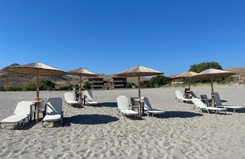 Myrina Villa | Unforgettable Evgatis Beach Apartments with Oceanfront Bliss