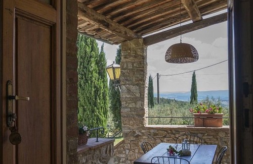 Castellina in Chianti Apartment | Exclusive Patio Retreat with Pool & Stunning Views