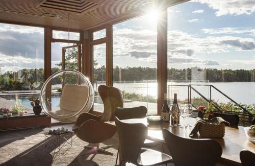 Tyreso Villa | Elegant Lakefront Mansion in Stockholm with Pools & Spa