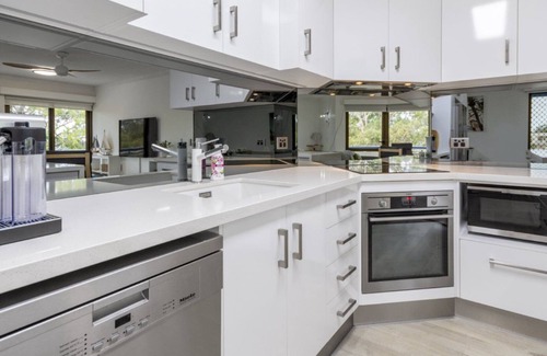 Bongaree Apartment | Relaxing Treetop Escape with Pool & Family-Friendly Amenities