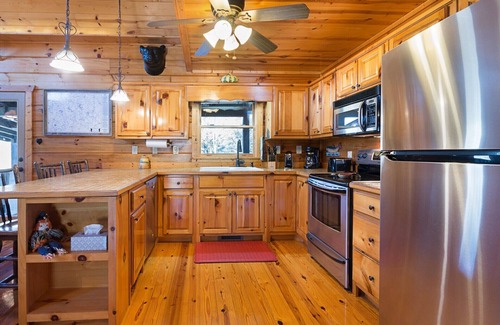 Hemp Cabin | Inviting Log Cabin Oasis with Mountain Views and Creek Access