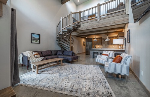 Coram Condo | Experience Rustic Condo Bliss with Hot Tub Near Glacier Park