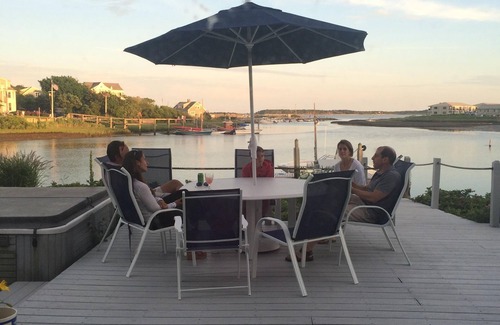 West Yarmouth House | Waterfront Escape with Private Dock, Hot Tub & Fire Pit
