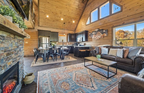 Sevierville Cabin | Unforgettable Summer Getaway: Views, Saltwater Pool & Hot Tub