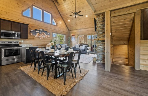 Sevierville Cabin | Unforgettable Summer Getaway: Views, Saltwater Pool & Hot Tub