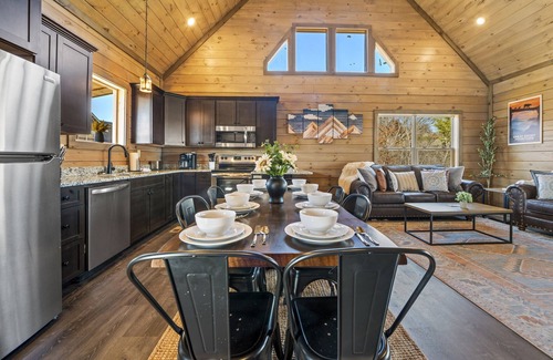 Sevierville Cabin | Unforgettable Summer Getaway: Views, Saltwater Pool & Hot Tub