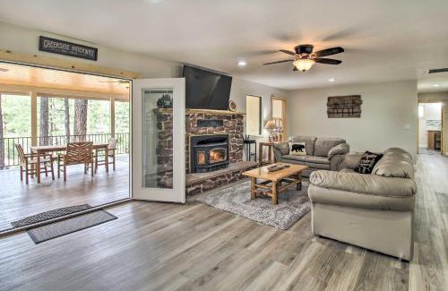 Pinetop House | Inviting Pinetop Creekside Cabin with Secret Game Room