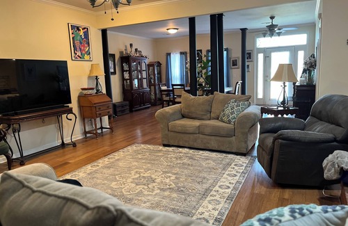 Oxford House | Kid-Friendly Retreat with Game Room & Hot Tub, 4 mi to Vaught