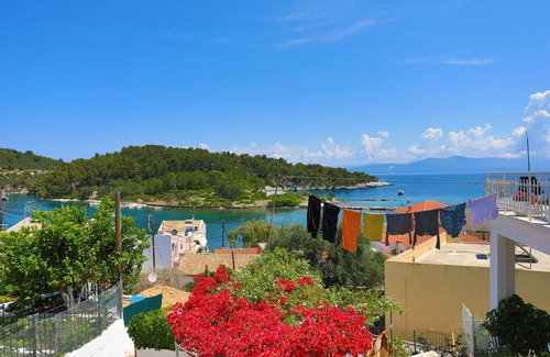 Gaios Apartment | Gaios Haven: Sea View Studio with Private Sun-Loungers