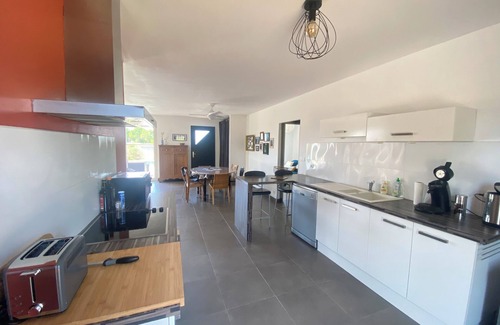 Audenge Villa | Favorite in Audenge: heated swimming pool, wooded garden, and ping-pong table