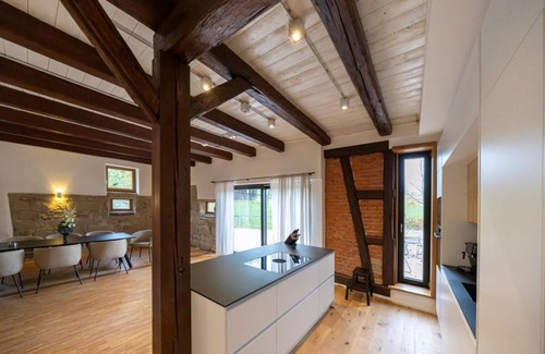 Satteldorf House | Relaxing Retreat at Ferienhaus Gersmühle with Spa & Kitchen