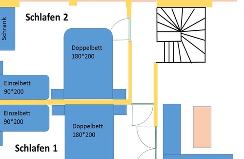 Deggenhausertal Apartment | Ferienwohnung 3, 120qm, 2 Schlafzimmer, max. 6 Personen