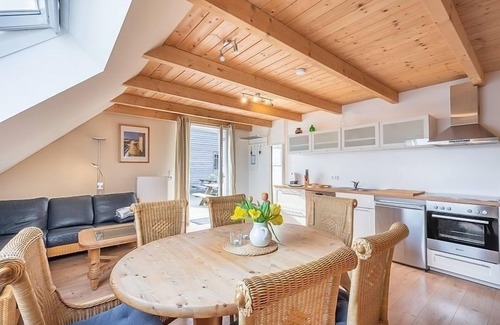 Langholz Apartment | Oceanfront Apartment for 4 Guests in Waabs with Spa