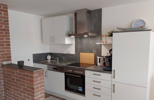 Moehnesee Apartment | Ferienwohnung Gabler 70qm, 1 Schlafzimmer, Duschbad, Kamin, Max. 2 Personen