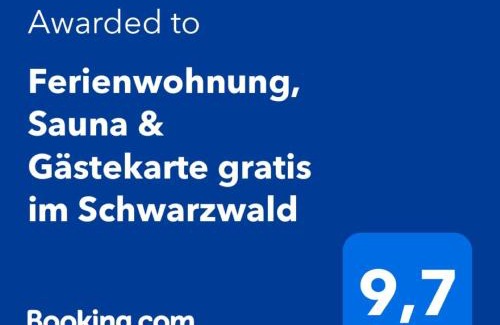 Mitteltal Apartment | Ferienwohnung, Sauna & Gästekarte gratis im Schwarzwald