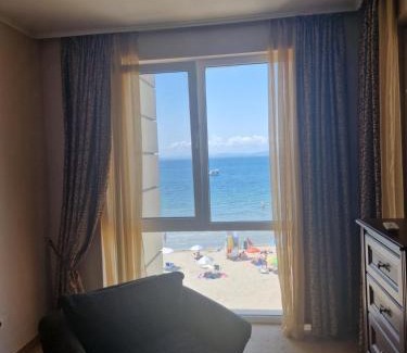 Old Town Apartment | Seaside Escape at Festa Sea View with Private Beach Access
