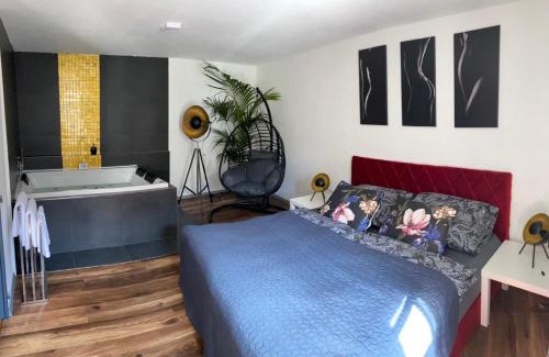 Jihlava Apartment | Inviting FiftyShades Apartmán with Hot Tub and Child-Friendly