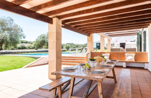Mahon Villa | Finca Na Bona: Ideal Getaway with Pool & Spa in Menorca