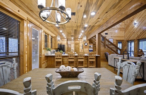 Hochatown Cabin | Fire Dancer: Pet-Friendly Retreat with Pool & Perfect Score
