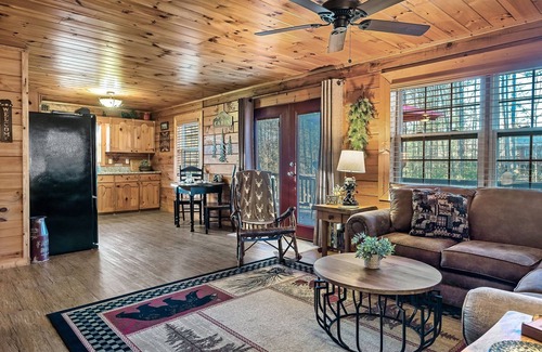 Morganton Cabin | Cozy Retreat with Fire Pit, Fast WIFI & Lake Views