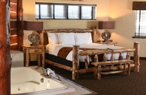 Onalaska Hotel | Cozy Theme Suite with Fireplace at Stoney Creek La Crosse