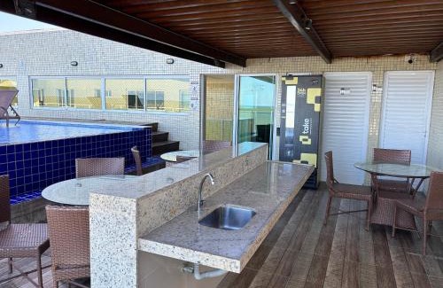 Cabedelo Apartment | Oceanfront Flat Beira Mar de Intermares with Private Beach