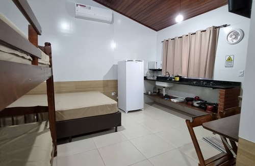 Barra do Una House | Beachfront Flat with Kitchen & Bathroom in Barra do Una
