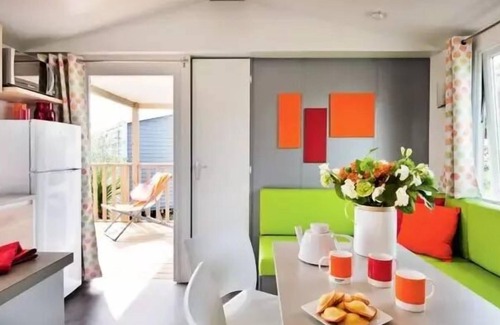 Saint-Aubin-sur-Scie House | Flower Camping Vitamin * - Mobile home Côté Confort 25m² (2 bedrooms) + TV + Integrated terrace - Arrival Saturday 4 people