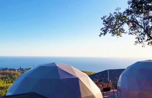Futo Cabin | For 2 people 7m dome tent C overlooking Sagami B/Ito Shizuoka