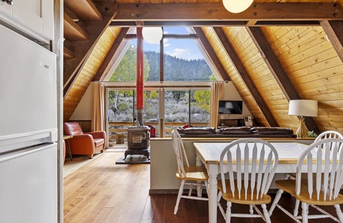 June Lake Cabin | Serene Four Seasons Cabin 1 with Scenic Forest Views