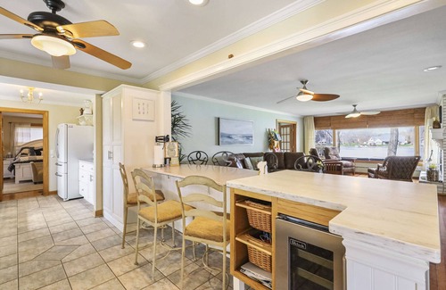 McHenry House | Perfect Fox River Waterfront Home with Hot Tub & Views