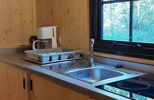 Saint-Pierre-des-Echaubrognes Cabin | Forest Retreat: Cap Town Cabin with Pool and Pet Access