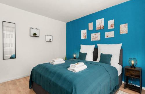 Wolfsburg Apartment | Stylish City Design Apartments with Balcony & Kitchen