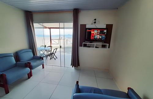 Ubatumirim House | Oceanfront Casa 42 at Praia do Estaleiro: Pet Friendly Retreat
