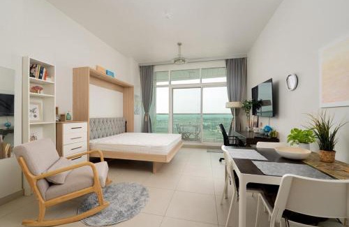 Al Sufouh 1 Apartment | Fully Furnished Studio Hilliana Tower Sea View and Burj View